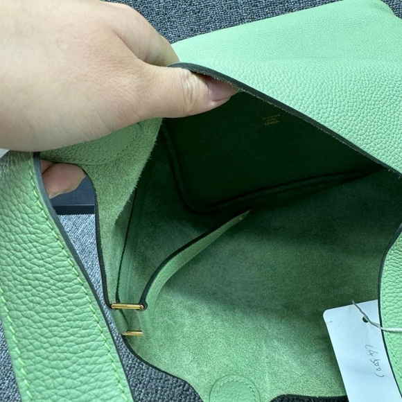 100% Authentic Hermes Picotin Green Leather Tote - Picture 13 of 16